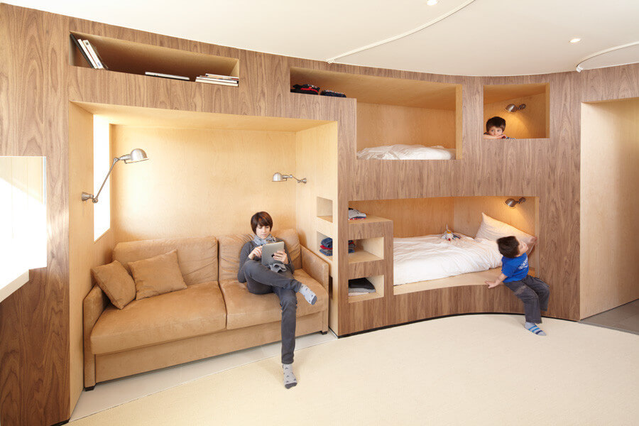 Built-in Bunk Bed by h2o architectes